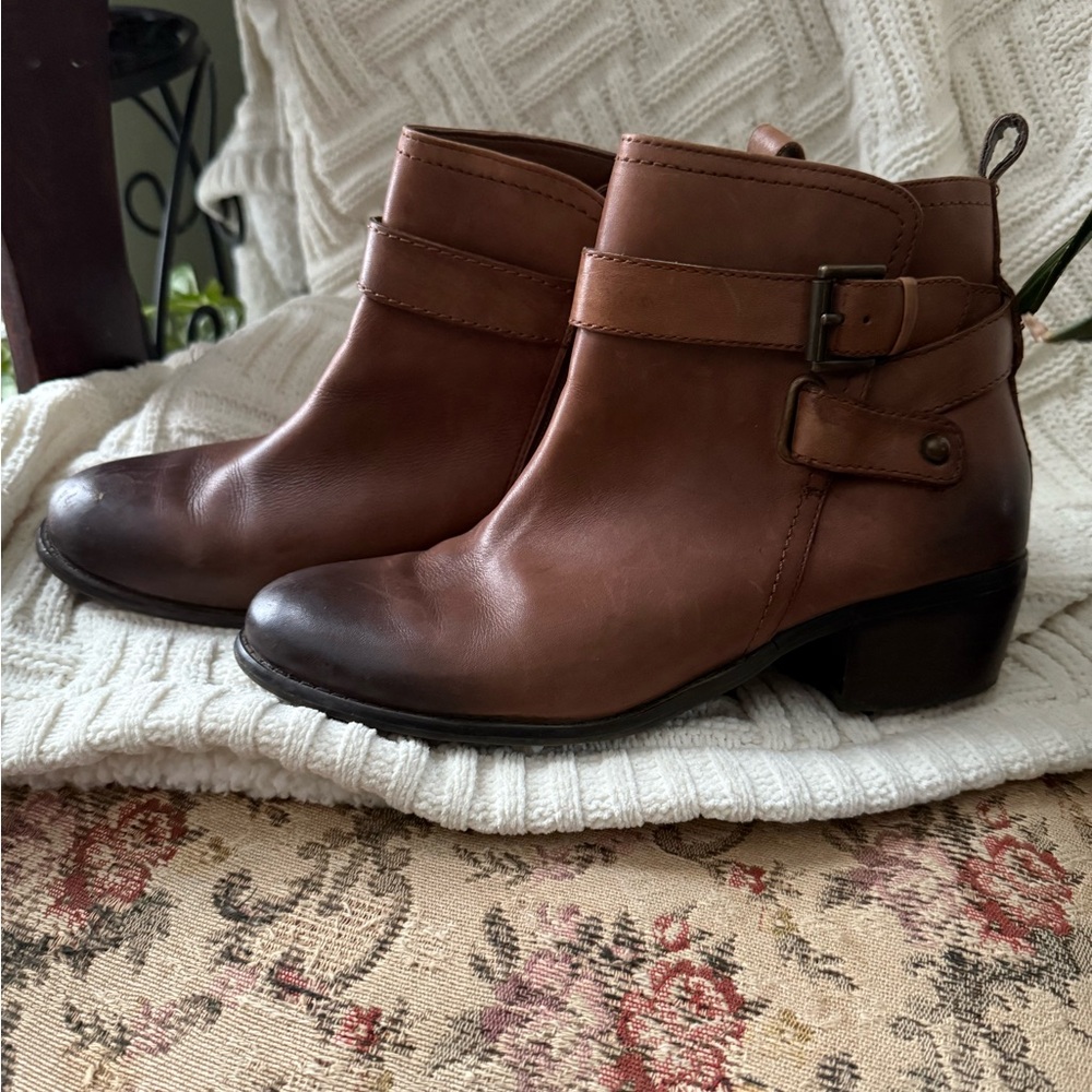 Brown Leather Ankle Boots
